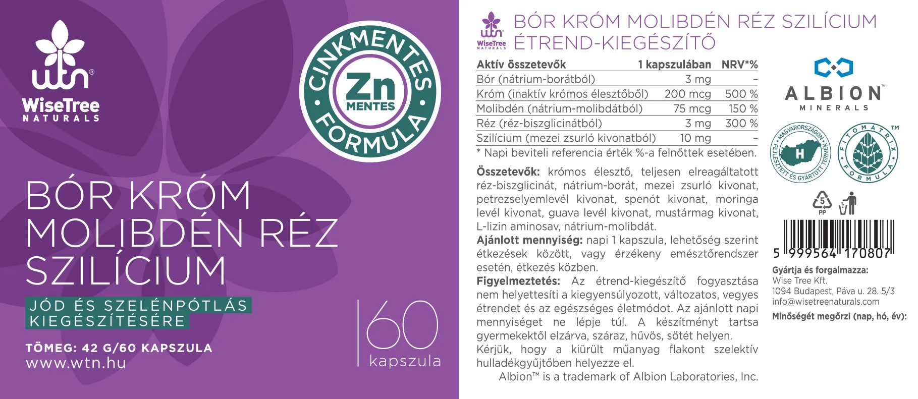 Bór,króm,molibdén,réz,szilicium kapszula - 60db - Image 2