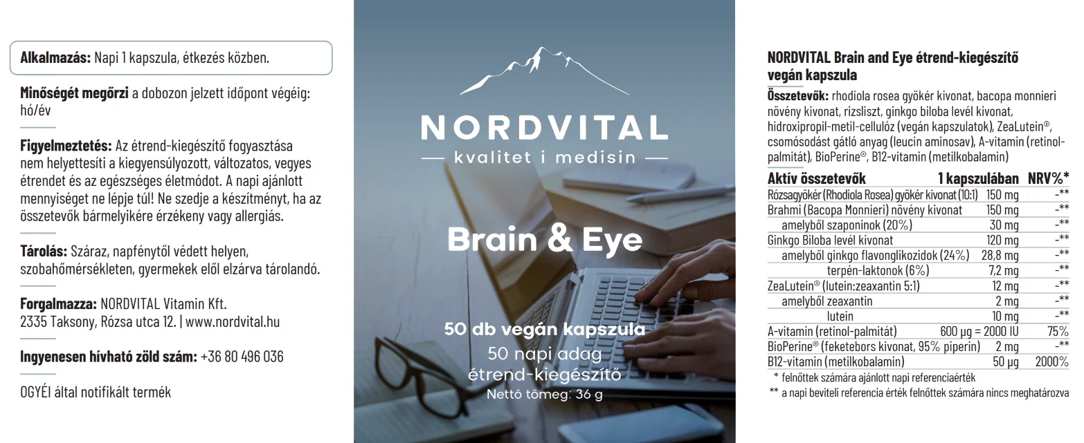 Brain and Eye vegán kapszula - 50db - Image 3