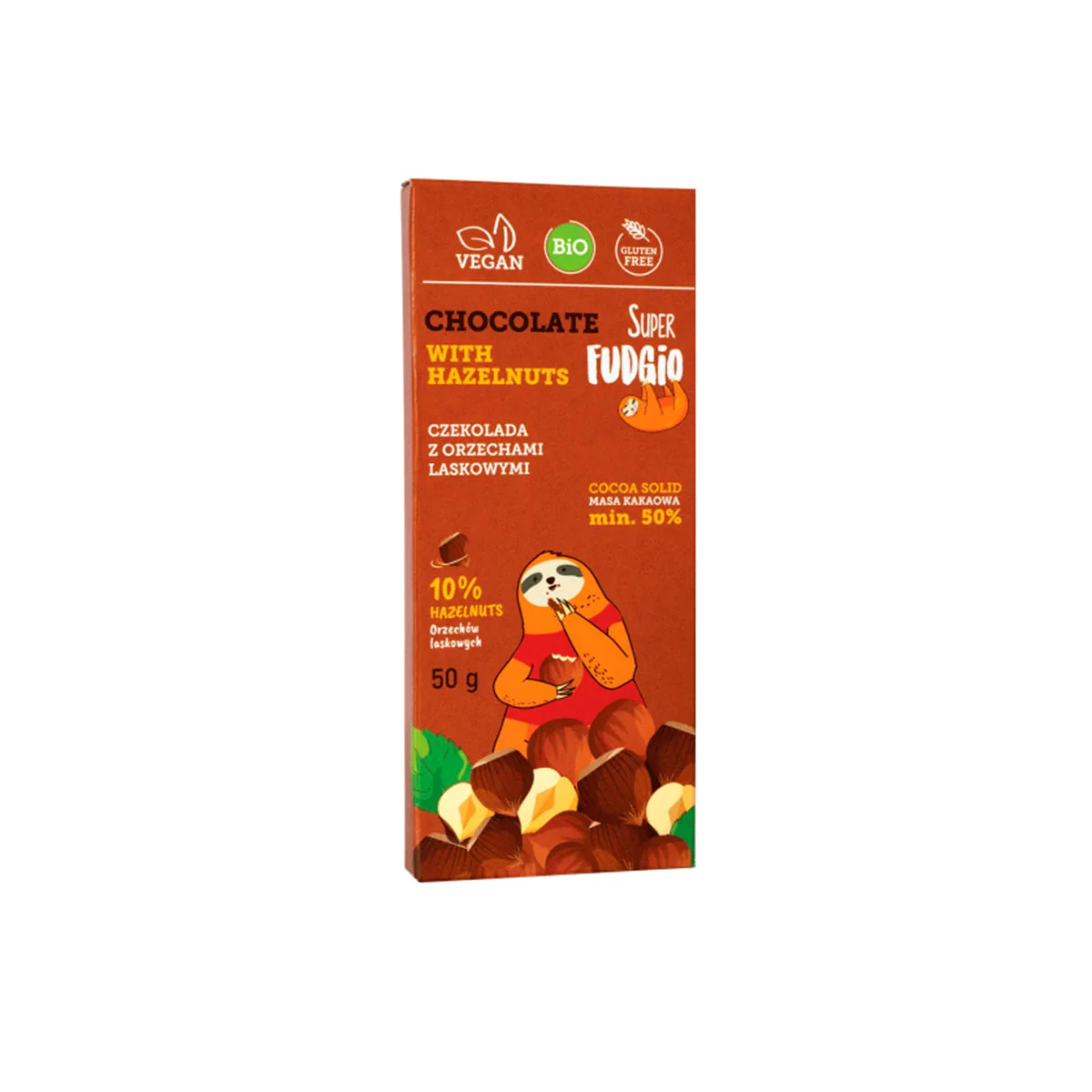 Csokoládé törökmogyoróval - bio - 50g