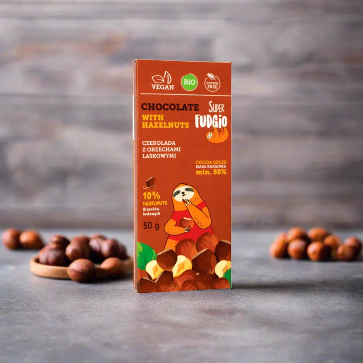 Csokoládé törökmogyoróval - bio - 50g - Image 2