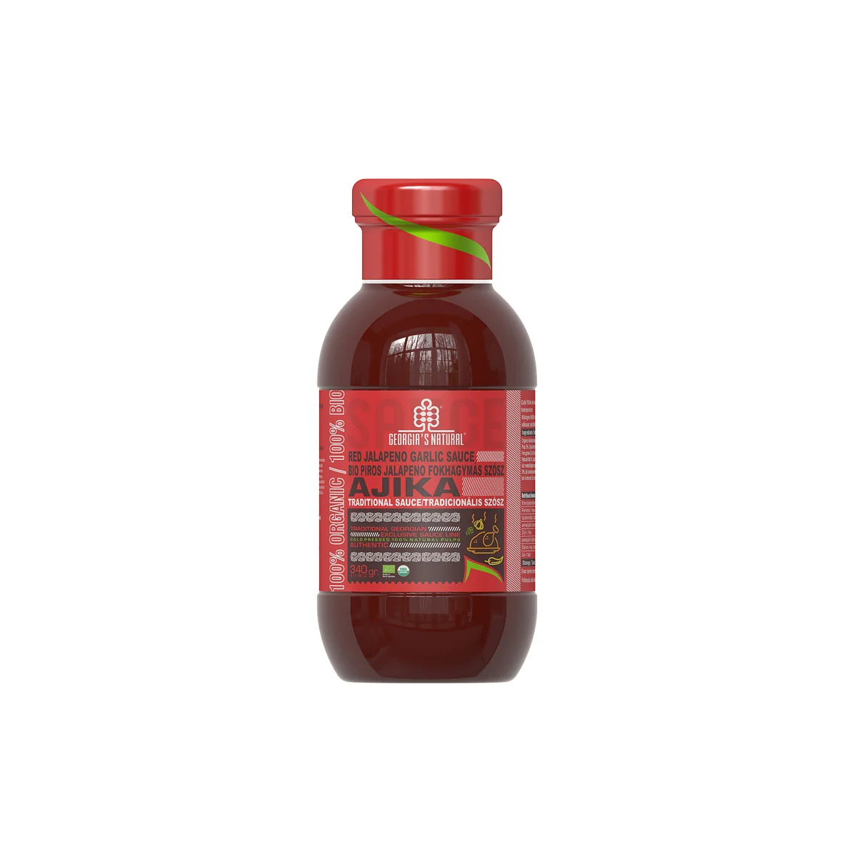GN Bio Piros Jalapeno Fokhagyma Szósz - 340g