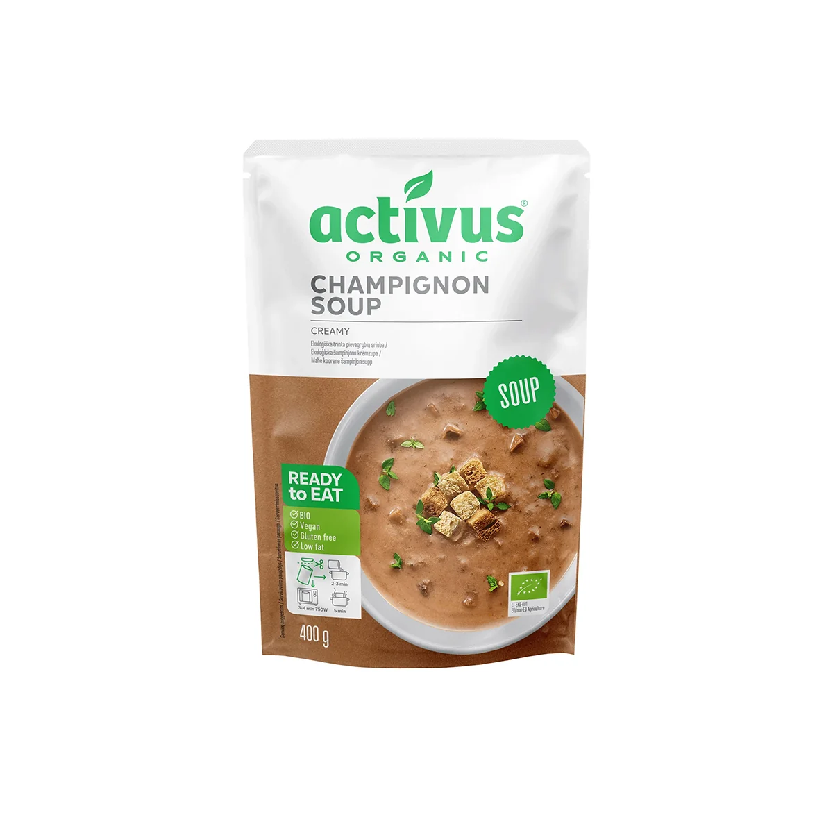 Gombakrémleves csiperkéből - bio - 400g