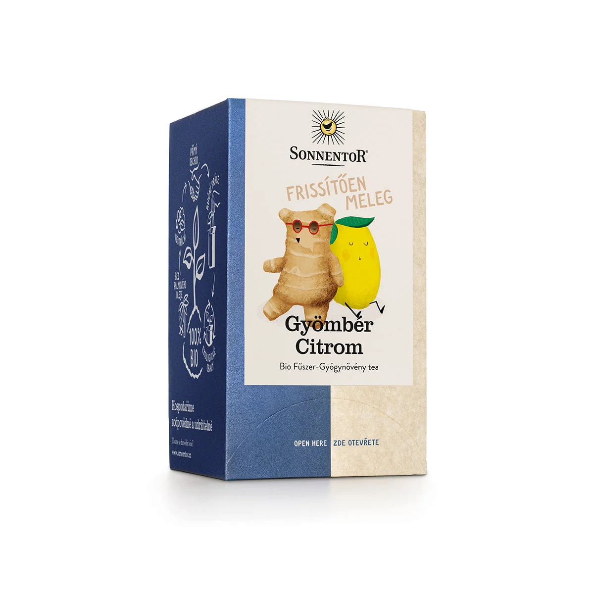 Gyömbér citrom tea  filteres - bio - 18db