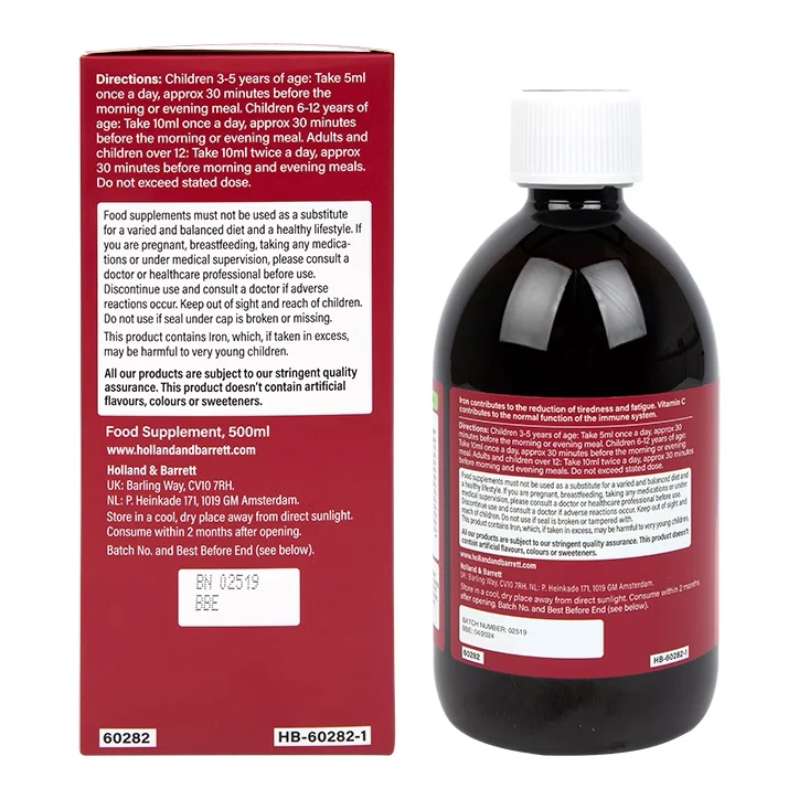 Vas,B-vitaminokkal, ásványi anyagokkal és C-vitaminnal szirup - 500ml - Image 3
