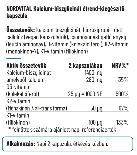 Kalcium-biszglicinát 700mg - 60db - Image 2