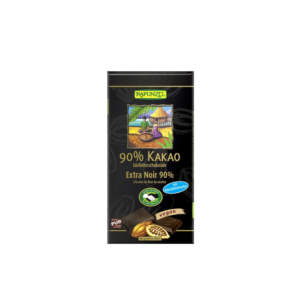 Keserűcsokoládé 90% - bio - 80g