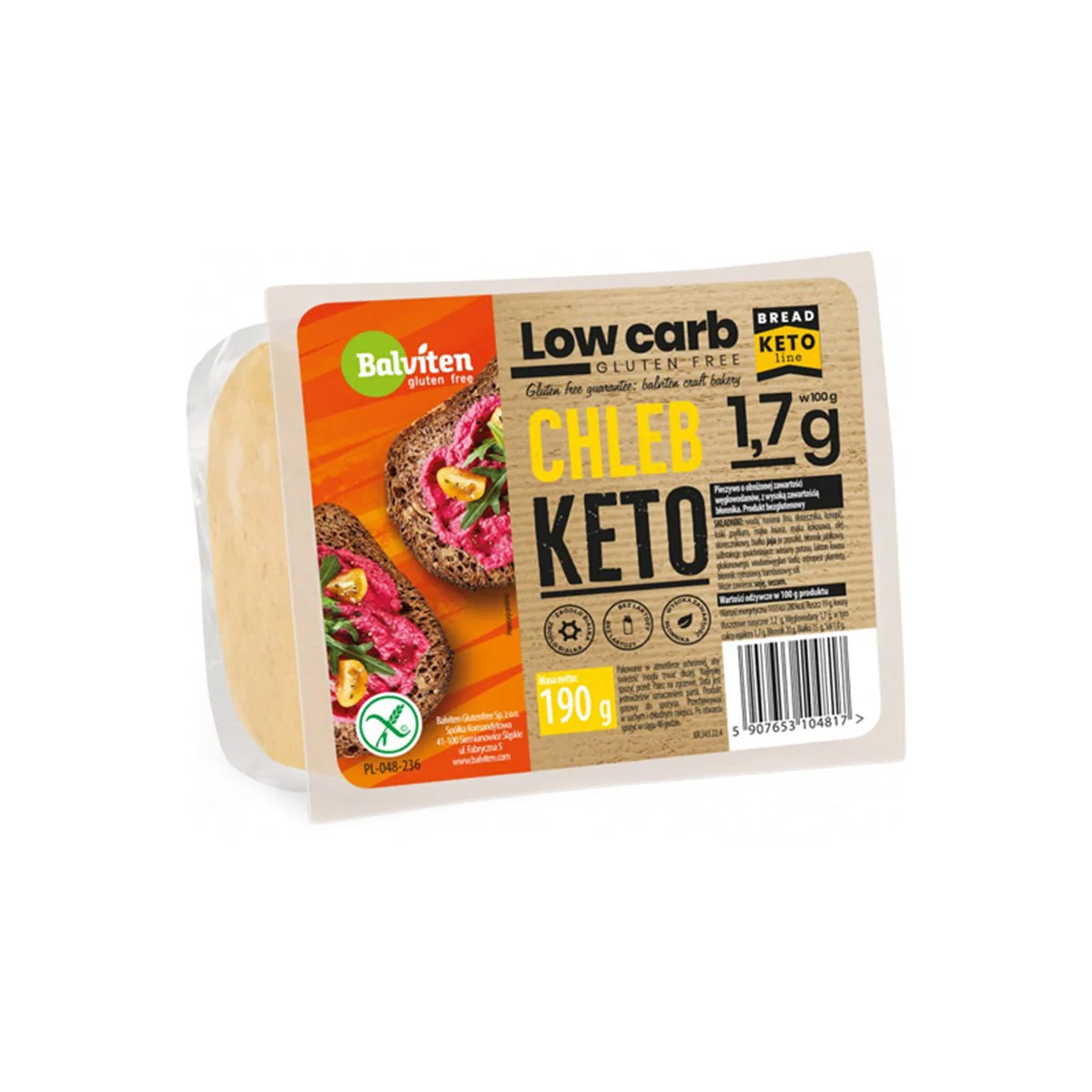 Low carb keto kenyér gluténmentes 190g