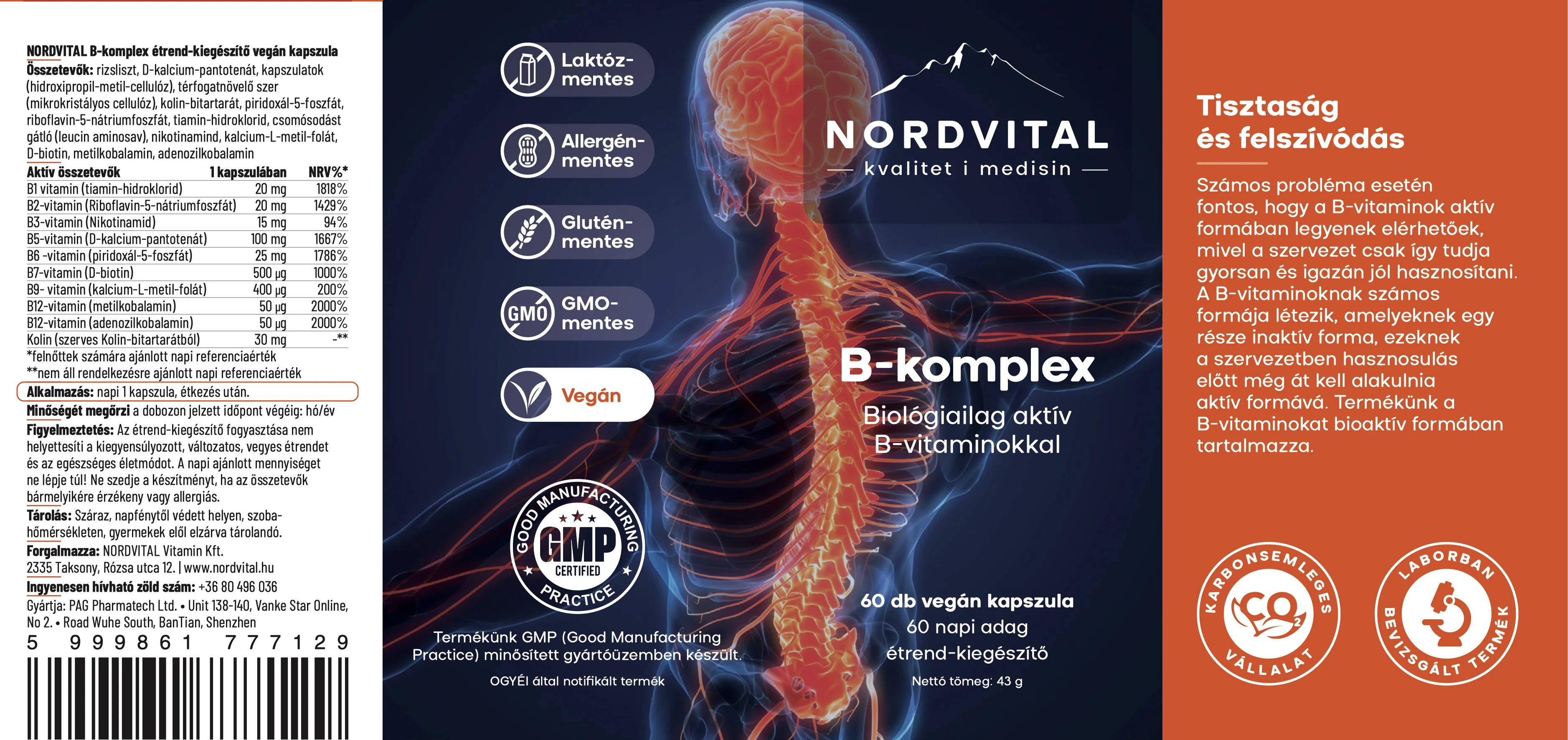 B-komplex vegán - 60db - Image 4