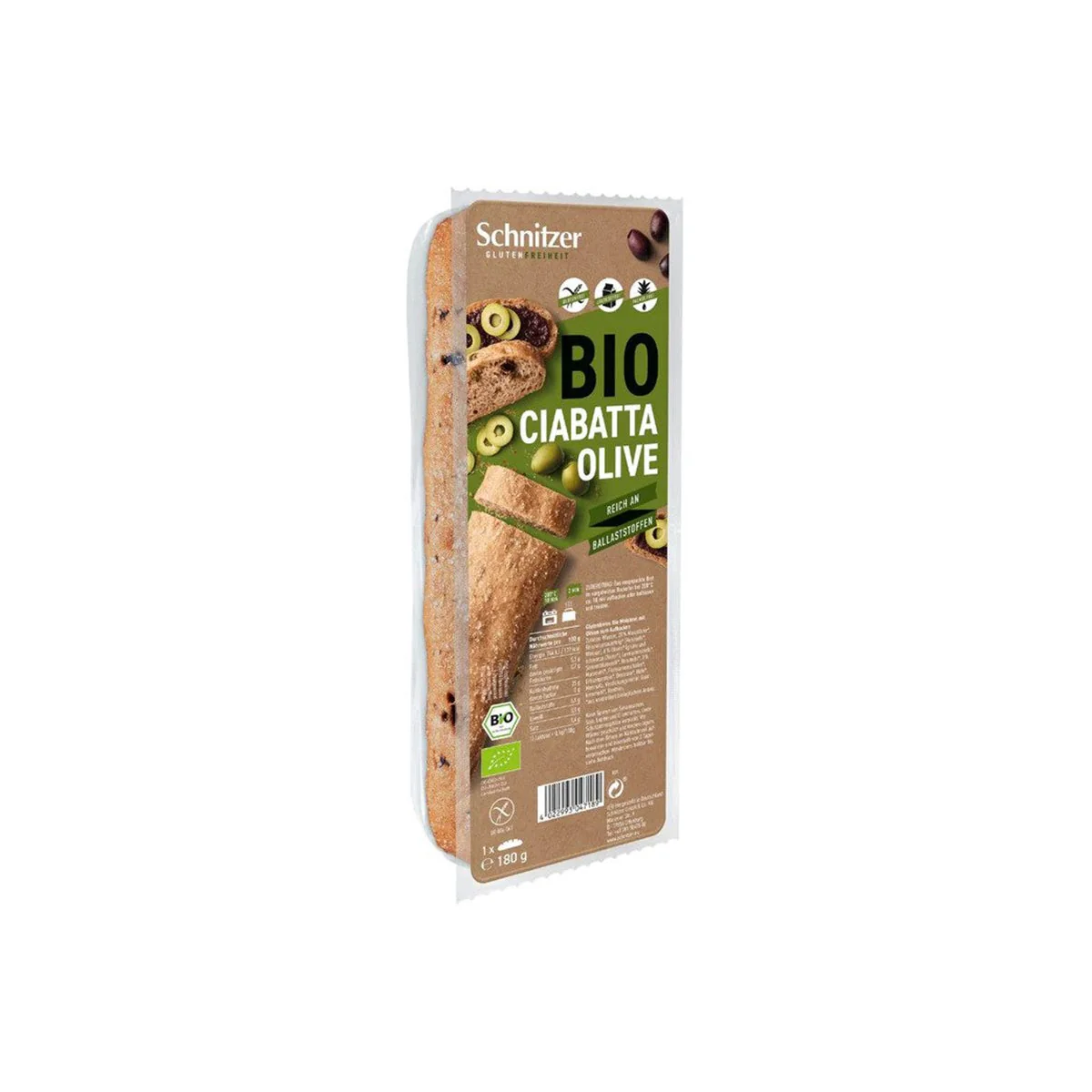 Olivás ciabatta gluténmentes - bio - 180g