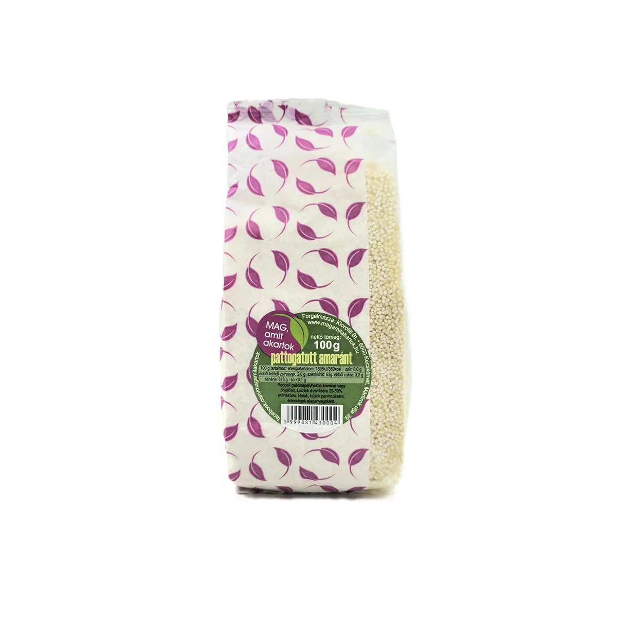 Pattogatott Amaránt Vákumcsomagban - 100g