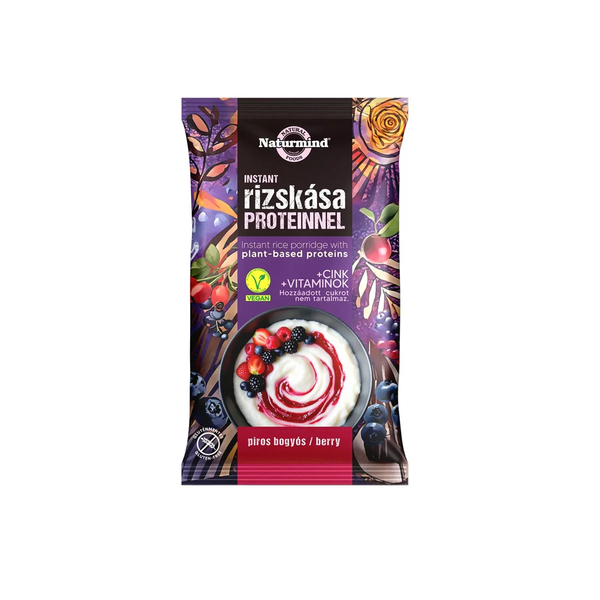Pirosbogyós protein gluténmentes instant rizskása - 44g