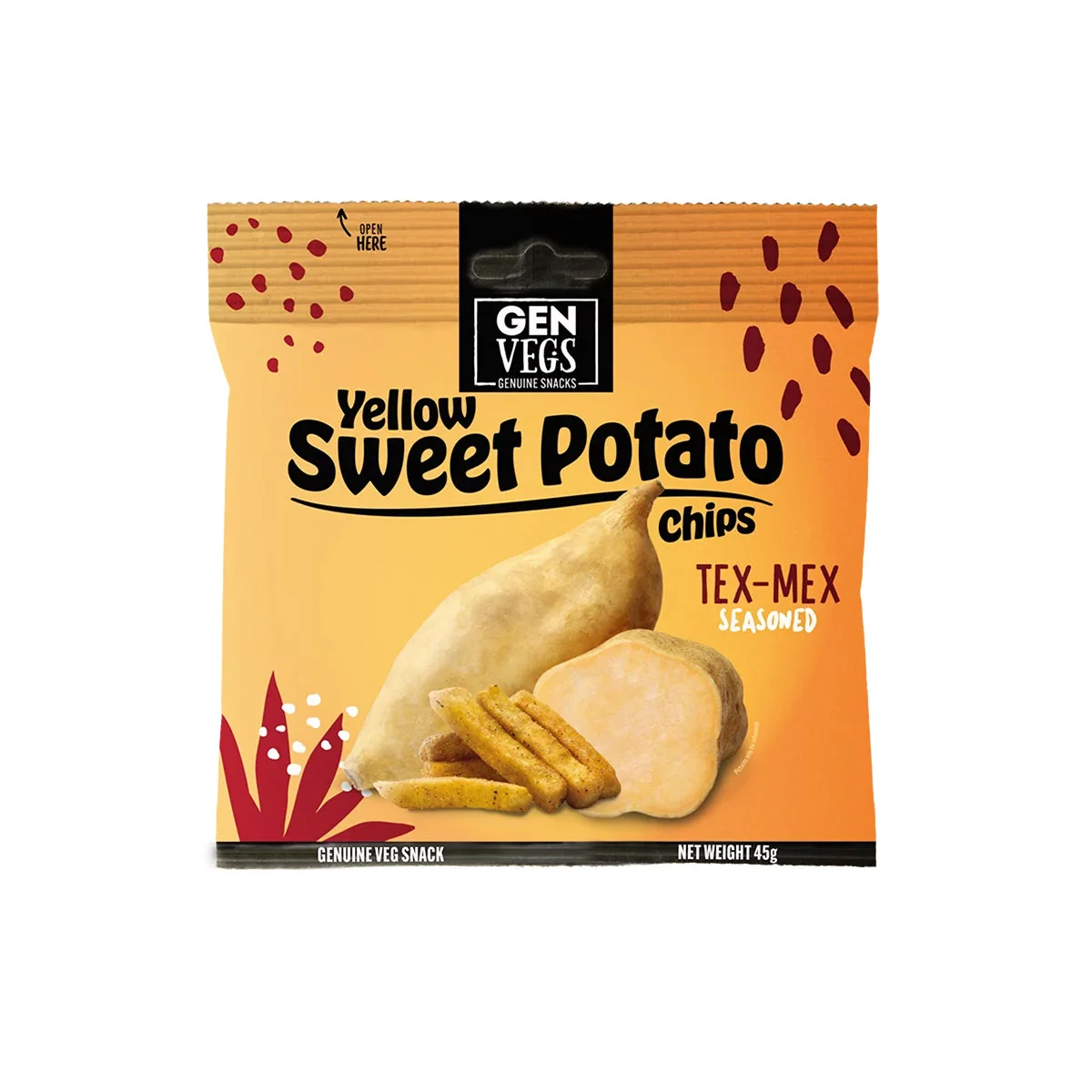 Sárga édesburgonya chips - 45g