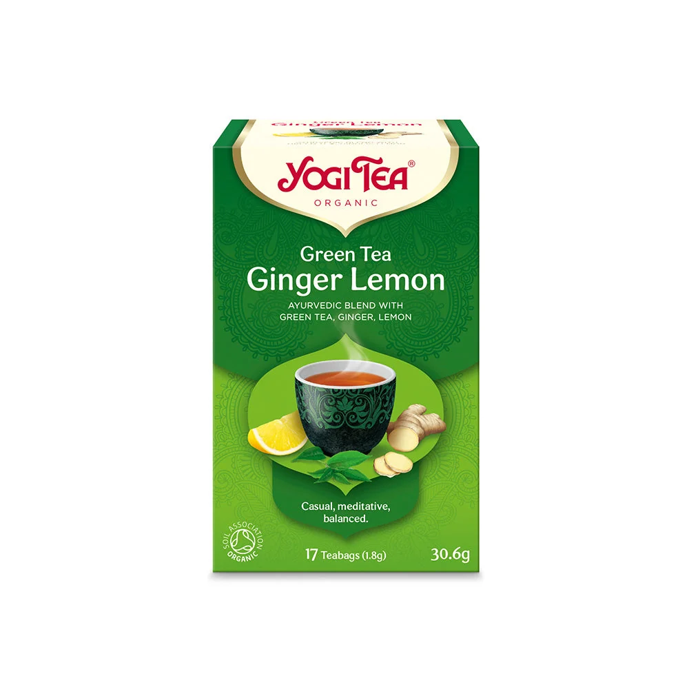 Zöld tea gyömbércitrom - bio - 17db